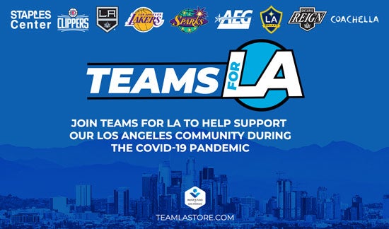 More Info for LOCAL SPORTS FRANCHISES COME TOGETHER TO CREATE  ‘TEAMS FOR LA’ TO BENEFIT THE MAYOR’S FUND FOR LOS ANGELES